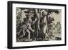 Christ Tempted by the Devil in the Desert (Engraving on Laid Paper)-Georg Pencz-Framed Giclee Print