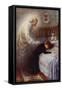 Christ the Comforter: Jesus Consoling a Grieving British War Widow (Colour Litho)-Harold Copping-Framed Stretched Canvas