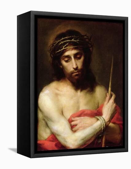 Christ the Man of Sorrows-Bartolome Esteban Murillo-Framed Stretched Canvas