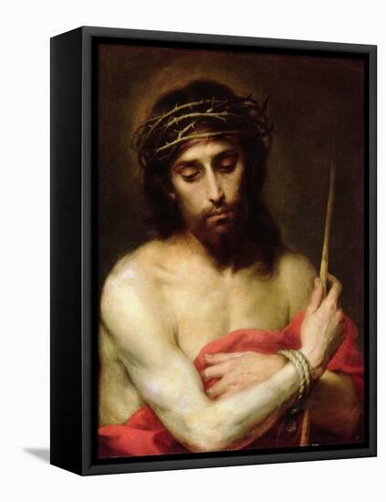 Christ the Man of Sorrows-Bartolome Esteban Murillo-Framed Stretched Canvas