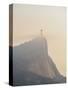 Christ the Redeemer and Corcovado Mountain at sunrise, Rio de Janeiro, Brazil, South America-Karol Kozlowski-Stretched Canvas