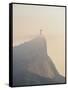 Christ the Redeemer and Corcovado Mountain at sunrise, Rio de Janeiro, Brazil, South America-Karol Kozlowski-Framed Stretched Canvas