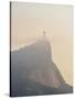 Christ the Redeemer and Corcovado Mountain at sunrise, Rio de Janeiro, Brazil, South America-Karol Kozlowski-Stretched Canvas