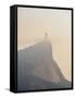 Christ the Redeemer and Corcovado Mountain at sunrise, Rio de Janeiro, Brazil, South America-Karol Kozlowski-Framed Stretched Canvas