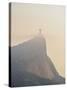 Christ the Redeemer and Corcovado Mountain at sunrise, Rio de Janeiro, Brazil, South America-Karol Kozlowski-Stretched Canvas