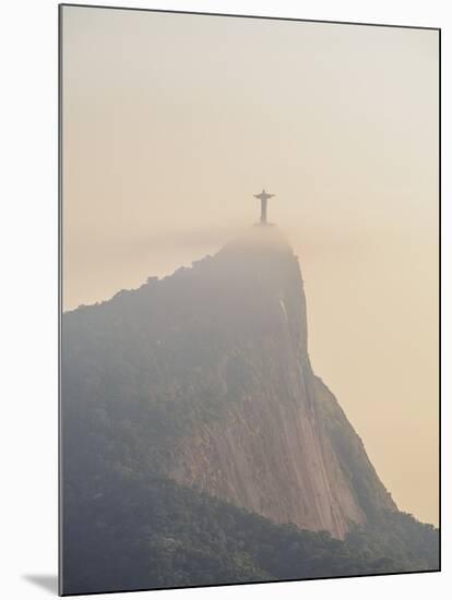 Christ the Redeemer and Corcovado Mountain at sunrise, Rio de Janeiro, Brazil, South America-Karol Kozlowski-Mounted Photographic Print