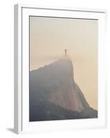 Christ the Redeemer and Corcovado Mountain at sunrise, Rio de Janeiro, Brazil, South America-Karol Kozlowski-Framed Photographic Print