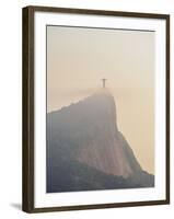 Christ the Redeemer and Corcovado Mountain at sunrise, Rio de Janeiro, Brazil, South America-Karol Kozlowski-Framed Photographic Print