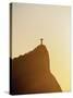 Christ the Redeemer and Corcovado Mountain at sunrise, Rio de Janeiro, Brazil, South America-Karol Kozlowski-Stretched Canvas