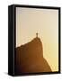 Christ the Redeemer and Corcovado Mountain at sunrise, Rio de Janeiro, Brazil, South America-Karol Kozlowski-Framed Stretched Canvas