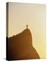 Christ the Redeemer and Corcovado Mountain at sunrise, Rio de Janeiro, Brazil, South America-Karol Kozlowski-Stretched Canvas