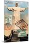 "Christ the Redeemer" Brazil Vintage Postcard Collage-Piddix-Mounted Art Print