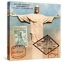"Christ the Redeemer" Brazil Vintage Postcard Collage-Piddix-Stretched Canvas
