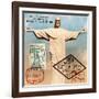 "Christ the Redeemer" Brazil Vintage Postcard Collage-Piddix-Framed Art Print