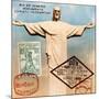 "Christ the Redeemer" Brazil Vintage Postcard Collage-Piddix-Mounted Art Print