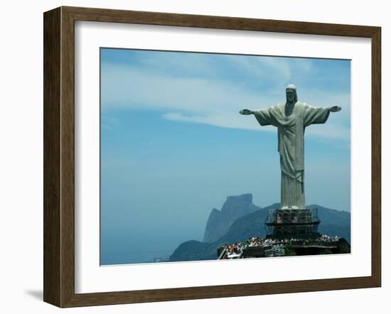 Christ the Redeemer on Corcovado Mountain, Rio De Janeiro, November 2004-null-Framed Premium Photographic Print