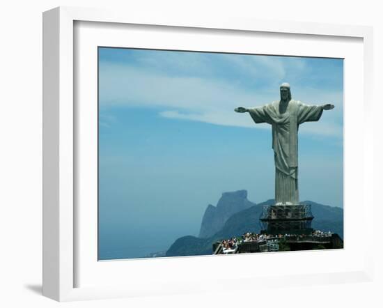 Christ the Redeemer on Corcovado Mountain, Rio De Janeiro, November 2004-null-Framed Premium Photographic Print