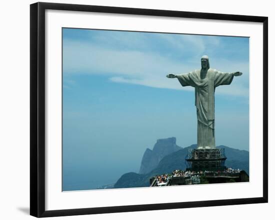 Christ the Redeemer on Corcovado Mountain, Rio De Janeiro, November 2004-null-Framed Photographic Print