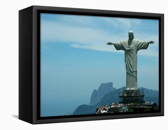 Christ the Redeemer on Corcovado Mountain, Rio De Janeiro, November 2004-null-Framed Stretched Canvas