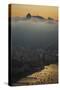 Christ the Redeemer Statue Above Rio De Janeiro at Sunset-Alex Saberi-Stretched Canvas