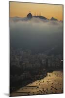 Christ the Redeemer Statue Above Rio De Janeiro at Sunset-Alex Saberi-Mounted Photographic Print