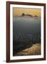 Christ the Redeemer Statue Above Rio De Janeiro at Sunset-Alex Saberi-Framed Photographic Print