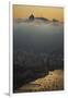 Christ the Redeemer Statue Above Rio De Janeiro at Sunset-Alex Saberi-Framed Photographic Print