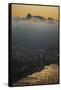 Christ the Redeemer Statue Above Rio De Janeiro at Sunset-Alex Saberi-Framed Stretched Canvas