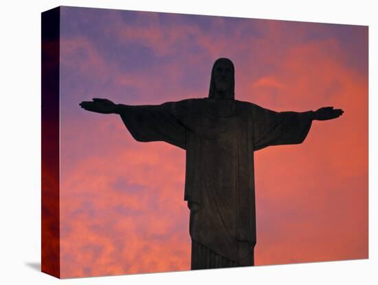 Christ the Redeemer Statue at Sunset, Rio De Janeiro, Brazil-Gavin Hellier-Stretched Canvas