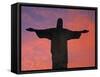 Christ the Redeemer Statue at Sunset, Rio De Janeiro, Brazil-Gavin Hellier-Framed Stretched Canvas