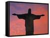 Christ the Redeemer Statue at Sunset, Rio De Janeiro, Brazil-Gavin Hellier-Framed Stretched Canvas