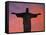 Christ the Redeemer Statue at Sunset, Rio De Janeiro, Brazil-Gavin Hellier-Framed Stretched Canvas