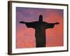 Christ the Redeemer Statue at Sunset, Rio De Janeiro, Brazil-Gavin Hellier-Framed Photographic Print