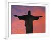 Christ the Redeemer Statue at Sunset, Rio De Janeiro, Brazil-Gavin Hellier-Framed Photographic Print