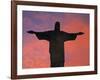 Christ the Redeemer Statue at Sunset, Rio De Janeiro, Brazil-Gavin Hellier-Framed Photographic Print