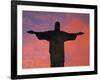 Christ the Redeemer Statue at Sunset, Rio De Janeiro, Brazil-Gavin Hellier-Framed Photographic Print