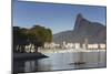 Christ the Redeemer Statue Atop Corvocado and Botafogo Bay, Rio de Janeiro, Brazil, South America-Ian Trower-Mounted Photographic Print