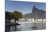 Christ the Redeemer Statue Atop Corvocado and Botafogo Bay, Rio de Janeiro, Brazil, South America-Ian Trower-Mounted Photographic Print