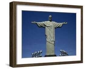 Christ the Redeemer Statue, Corcovado Mountain, Rio De Janeiro, Brazil, South America-Charles Bowman-Framed Photographic Print