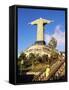 Christ the Redeemer Statue from Rear, Corcovado, Rio De Janeiro, Brazil, South America-Upperhall-Framed Stretched Canvas