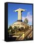 Christ the Redeemer Statue from Rear, Corcovado, Rio De Janeiro, Brazil, South America-Upperhall-Framed Stretched Canvas