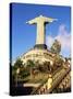 Christ the Redeemer Statue from Rear, Corcovado, Rio De Janeiro, Brazil, South America-Upperhall-Stretched Canvas