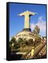 Christ the Redeemer Statue from Rear, Corcovado, Rio De Janeiro, Brazil, South America-Upperhall-Framed Stretched Canvas