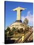 Christ the Redeemer Statue from Rear, Corcovado, Rio De Janeiro, Brazil, South America-Upperhall-Stretched Canvas