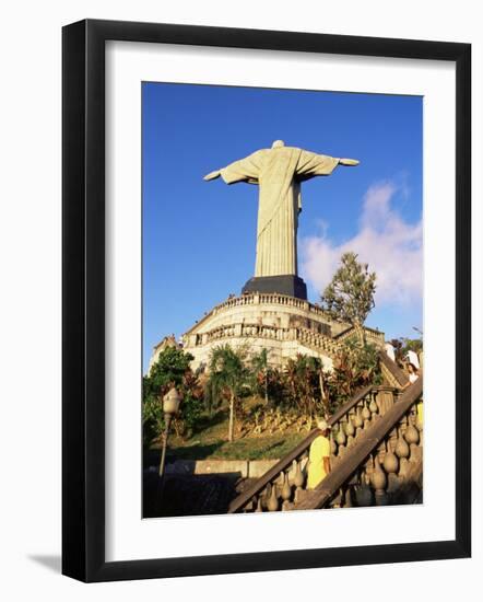 Christ the Redeemer Statue from Rear, Corcovado, Rio De Janeiro, Brazil, South America-Upperhall-Framed Photographic Print