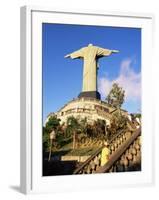 Christ the Redeemer Statue from Rear, Corcovado, Rio De Janeiro, Brazil, South America-Upperhall-Framed Photographic Print