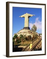 Christ the Redeemer Statue from Rear, Corcovado, Rio De Janeiro, Brazil, South America-Upperhall-Framed Photographic Print