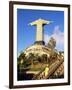 Christ the Redeemer Statue from Rear, Corcovado, Rio De Janeiro, Brazil, South America-Upperhall-Framed Photographic Print