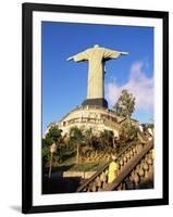 Christ the Redeemer Statue from Rear, Corcovado, Rio De Janeiro, Brazil, South America-Upperhall-Framed Photographic Print