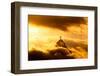 Christ the Redeemer Statue in Clouds on Sunset-dabldy-Framed Photographic Print